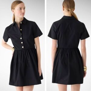 NWT J. Crew Black Chino Shirt Dress